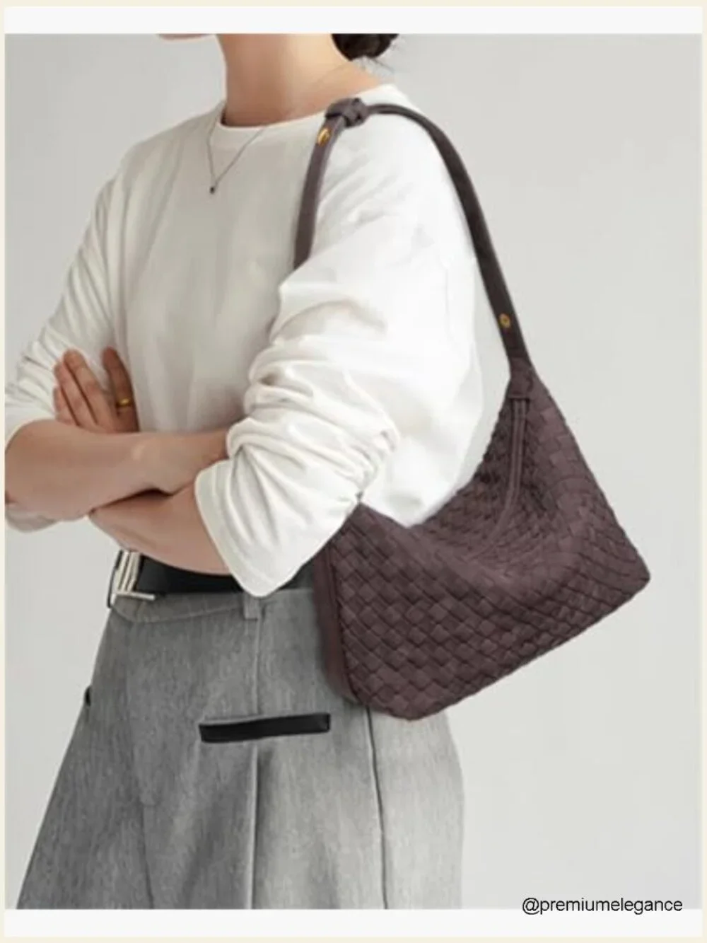 Faux Suede Woven Tote Shoulder Bag Hobo Satchel Crossbody Purse
